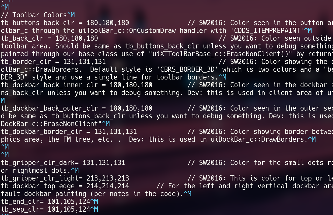 Some color codes I found embedded in a DLL